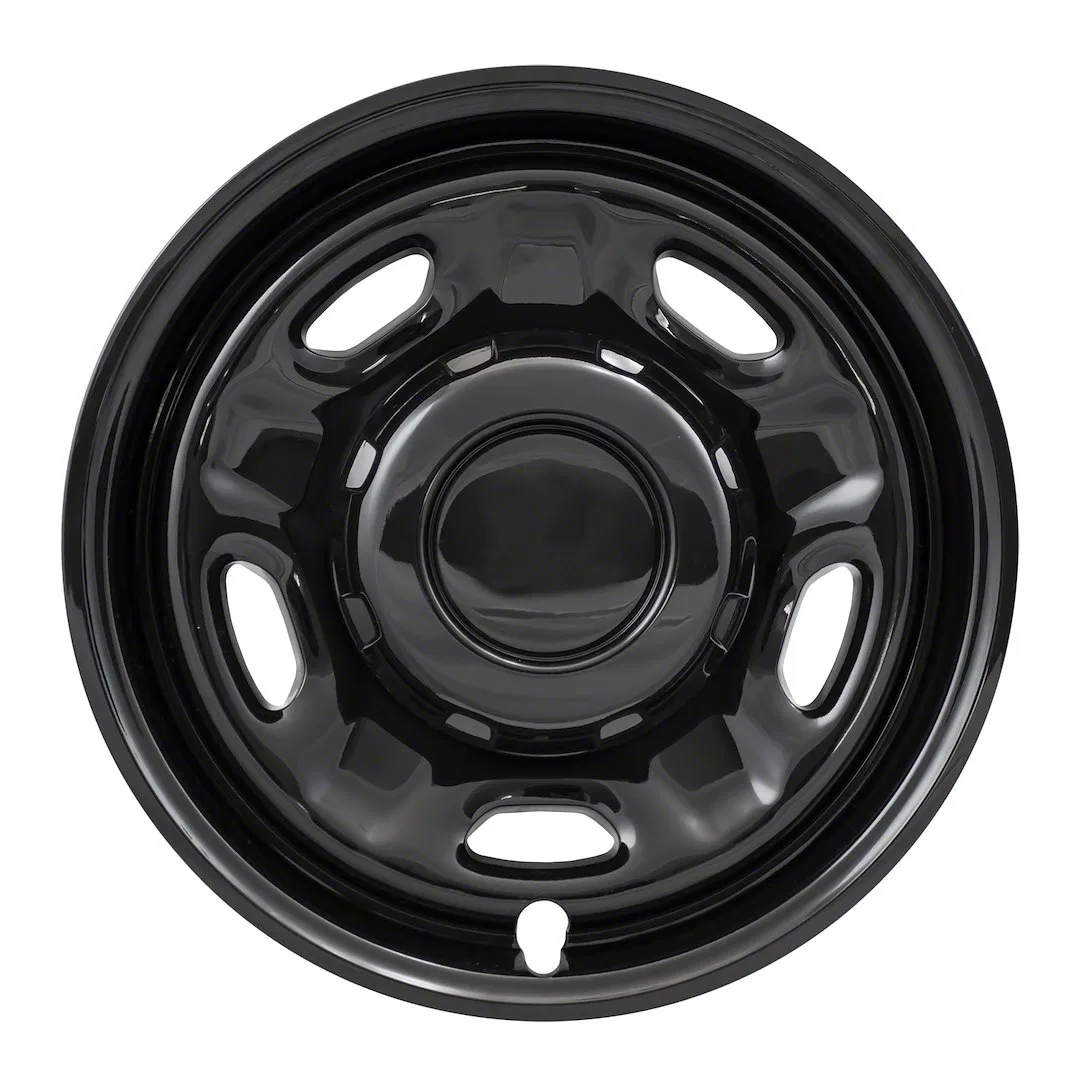 IWCIMP96BLK – COAST2COAST Wheel Skin, 17 Inch 5 Hole Snap-On Painted Gloss Black ABS Plastic Set Of 4